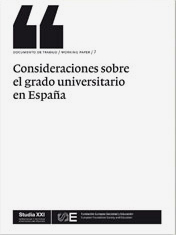 DT 7. Consideraciones sobre el grado universitario en España